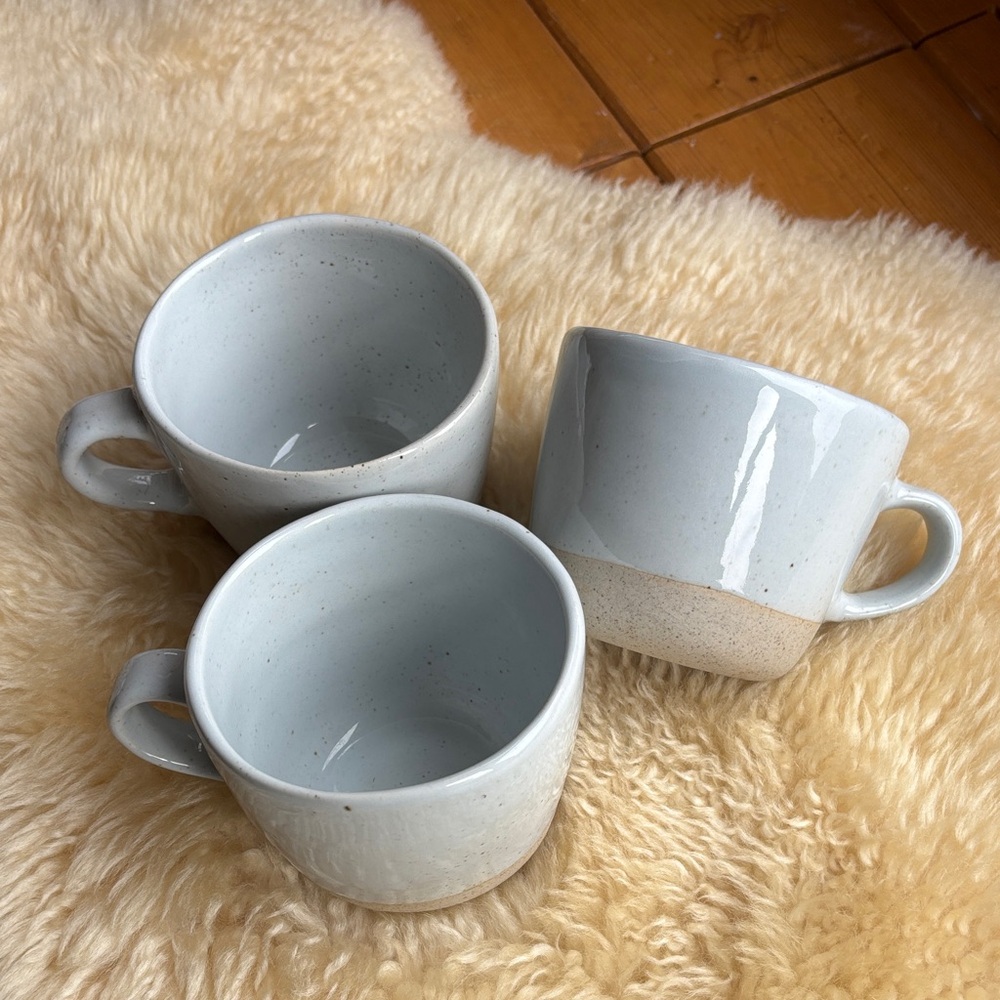 Crate & Barrel Stoneware Mugs